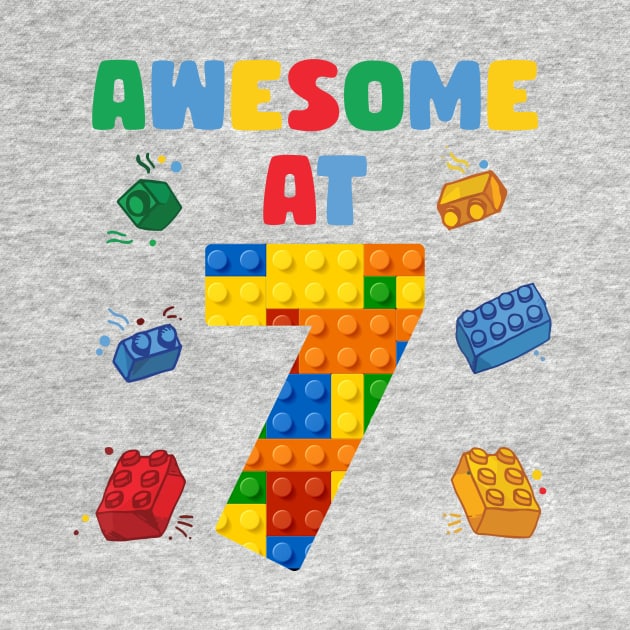 7 Year Old Building Blocks B-day Gift For Boys Kids by Patch Things All